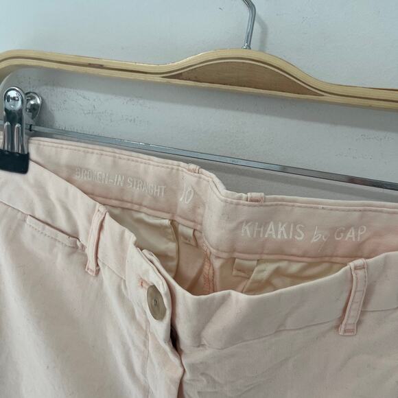 Gap Pink Broken In Straight Khaki Pants Size 10 - Picture 4 of 5